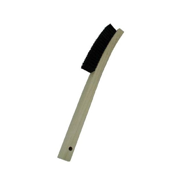 4x19 Row 0.018" 13-3/4" Curved Wood Handle Plater's Brush
